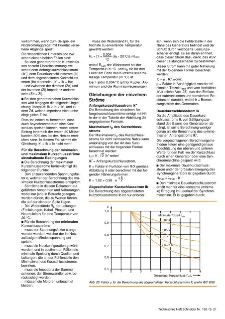 Technisches Heft Nr. 158 - Berechnung von ... - Schneider Electric