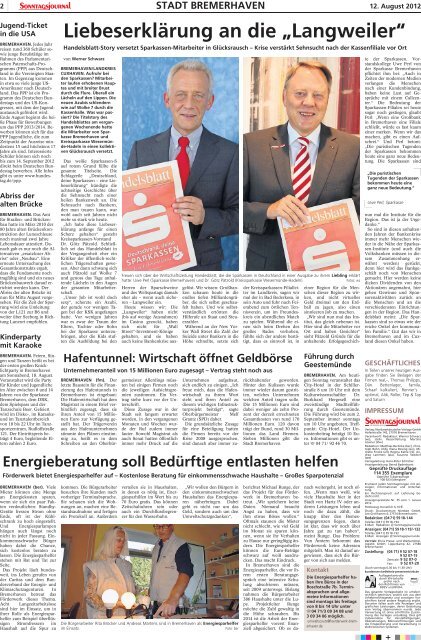 SJ-Ausgabe vom: 12. 08. 2012 - Sonntagsjournal