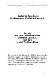 Satzung des DRK-Landesverbandes Westfalen-Lippe