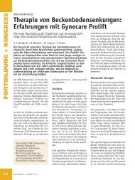 Erfahrungen mit Gynecare Prolift - bei der Kaiserswerther Diakonie