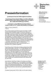 Presseinformation - DRK Landesverband Westfalen-Lippe e.V.