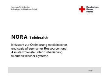 NORA Telehealth - Plattform Gesundheitswirtschaft Sachsen