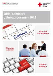 DRK-Seminare Jahresprogramm 2012 - DRKService GmbH