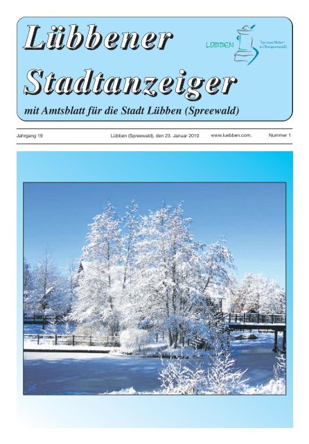 Stadtanzeiger Stadt Lubben Rathaus Aktuell