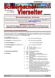 Vierseiter Sonderfolge II/2011 - Gemeinde Schlierbach