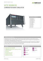 Data Sheet VCS 500N10 - EM Test