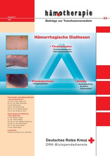 hämotherapie 09/2007 (Gesamtausgabe) - DRK-Hämotherapie