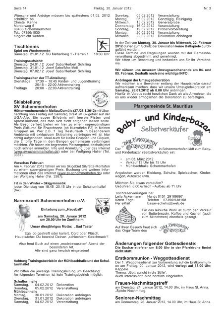 MITTEILUNGSBLATT - Gemeinde Schemmerhofen