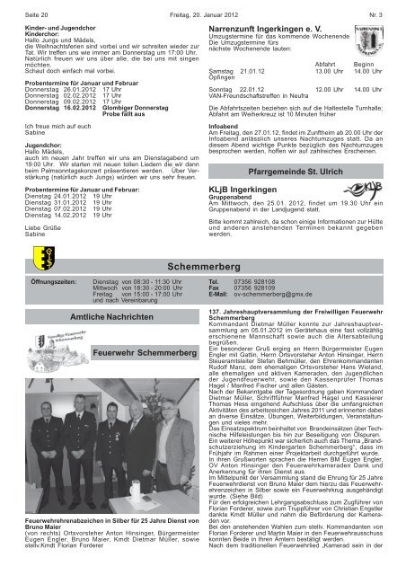 MITTEILUNGSBLATT - Gemeinde Schemmerhofen