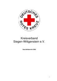 Geschäftsbericht 2008 - DRK-Kreisverband Siegen-Wittgenstein eV