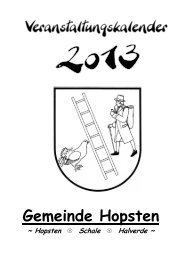 (0 54 58) 93 25 – 0 Fax.: (0 54 58) - Gemeinde Hopsten