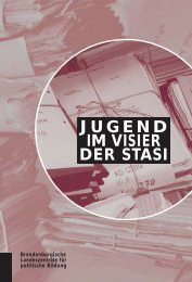 Jugend im Visier der Stasi - Brandenburgische Landeszentrale für ...