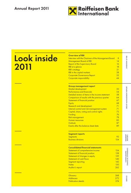 Annual Report 2011 Raiffeisen Bank International Ag