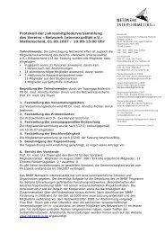 Protokoll Netzwerktreffen September 2007 - Netzwerk DSD