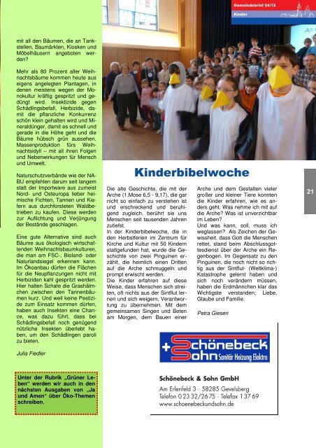 Gemeindebrief 4 2012 - der evangelischen Kirchengemeinde ...