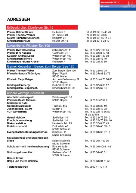 Gemeindebrief 4 2012 - der evangelischen Kirchengemeinde ...