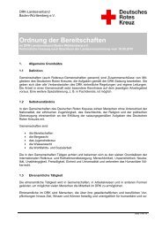 Ordnung der Bereitschaften - DRK-Kreisverband Freudenstadt e.V.