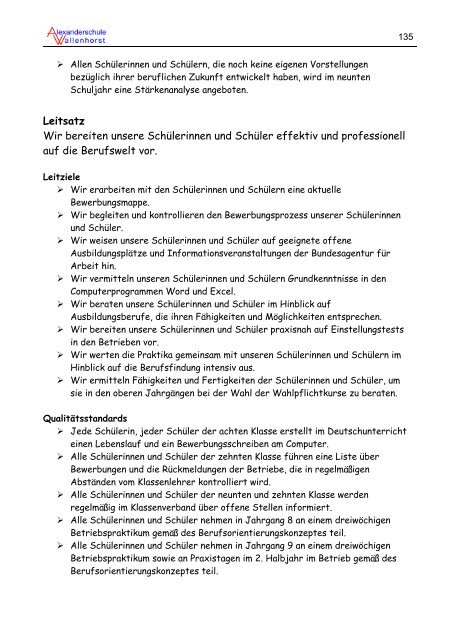 geht es zur Dokumentation - Alexanderschule