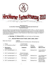 Sonntag, 14. Februar 2010 - Hirschhorner Ritter