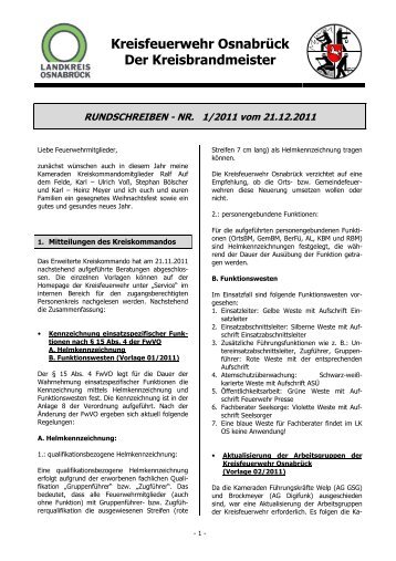 Rundschreiben Nr. 1/2011 vom 21.12.2011 - Kreisfeuerwehr ...