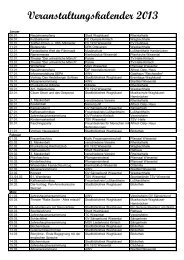 Veranstaltungskalender 2013 - Stadt Waghäusel