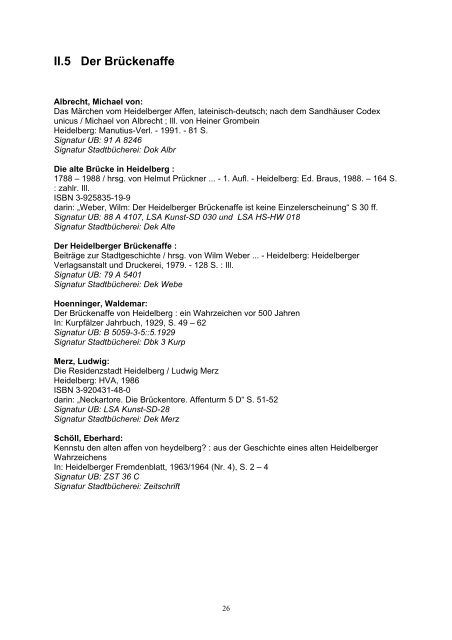 Adressen im Internet - Universitätsbibliothek Heidelberg - Universität ...