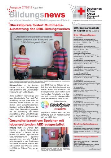 2012-07 DRK-Bildungsnews August 2012.indd - DRK Kreisverband ...