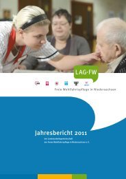 Jahresbericht 2011 L A G·FW - LAG der Freien Wohlfahrtspflege in ...