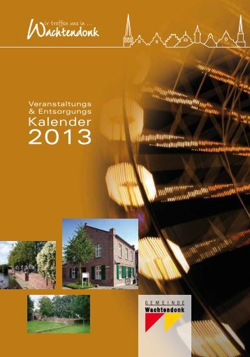 Veranstaltungs und Entsorgungskalender 2013 - in der Gemeinde ...
