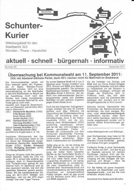 Schunter- Kurier - Heidemarie Mundlos