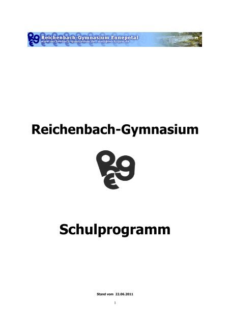 Schulprogramm Reichenbach-Gymnasium Ennepetal