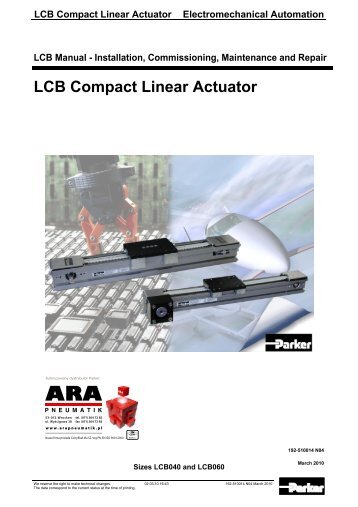 LCB Compact Linear Actuator Electromechanical ... - ARA Pneumatik