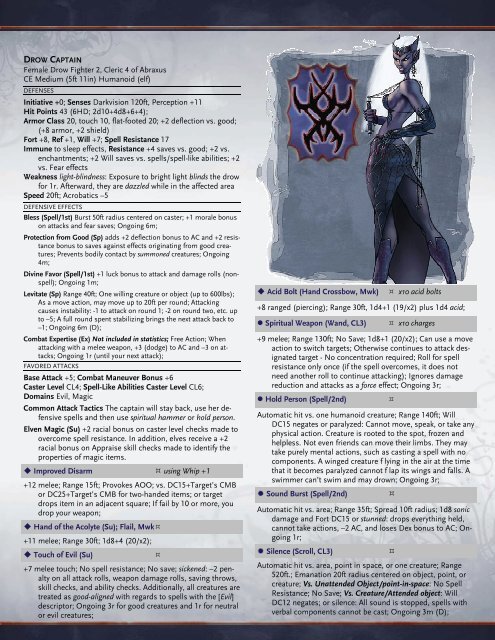 Female Drow Fighter 2, Cleric 4 of Abraxus CE Medium (5ft 11in 