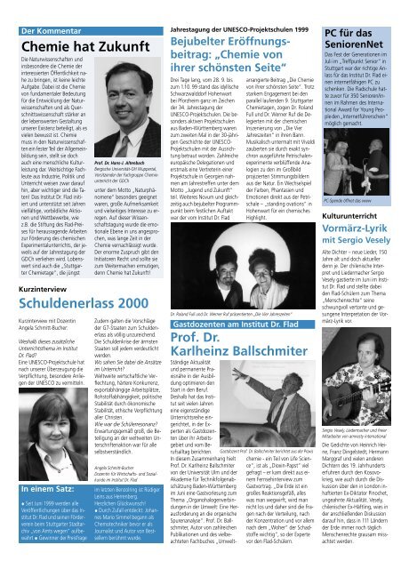 Benzolring Oktober 1999 - Institut Dr. Flad