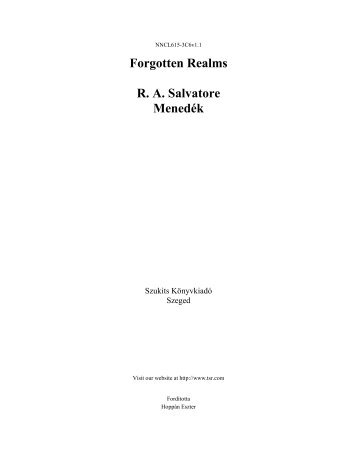 Forgotten Realms R. A. Salvatore Menedék - Dzsoze oldala