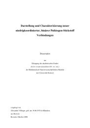 Darstellung und Charakterisierung neuer niedrigkoordinierter ...