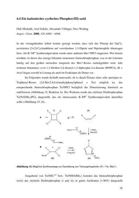 Darstellung und Charakterisierung neuer niedrigkoordinierter ...