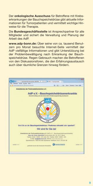 AdP Flyer - Arbeitskreis der Pankreatektomierten e.V.