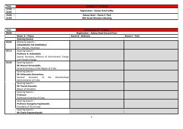 Preliminary Program for WWPR2012 - IWA