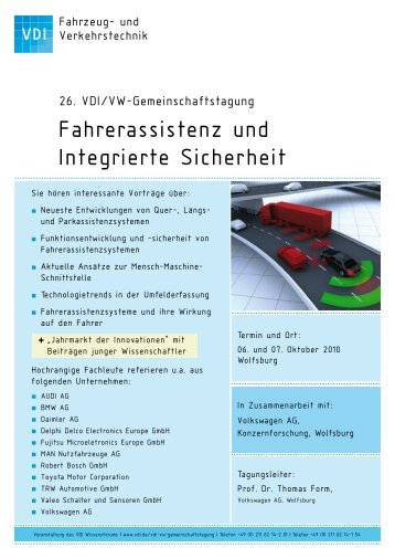 Fahrerassistenz und Integrierte Sicherheit - Wolfsburg AG