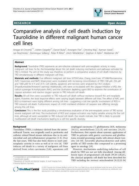 journal of experimental & clinical cancer research endnote style