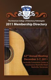 2011 Membership Directory - American College of Veterinary ...