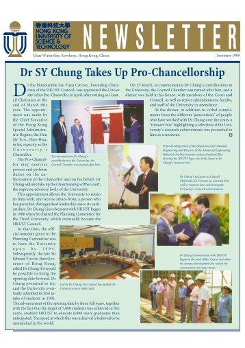 Dr SY Chung Takes Up Pro-Chancellorship - The Hong Kong ...