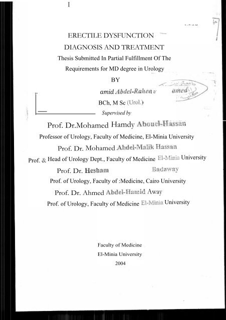 Prof. Dr.Mohamed Hamdy Abouel Hassan