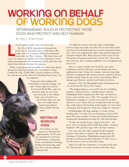 Working on Behalf of Working Dogs