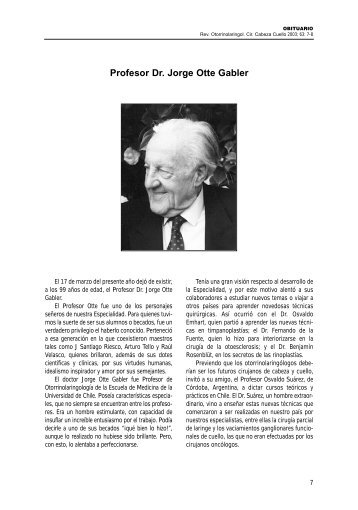 Profesor Dr. Jorge Otte Gabler - Sociedad Chilena de ...