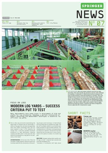 modern log yards - Springer Maschinenfabrik AG