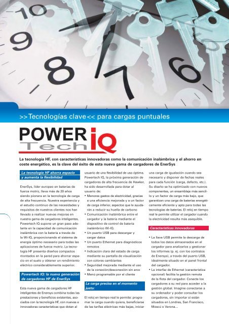 15951 Pros. Powertech IQ e.QXP:Powertech IQ - EnerSys-Hawker