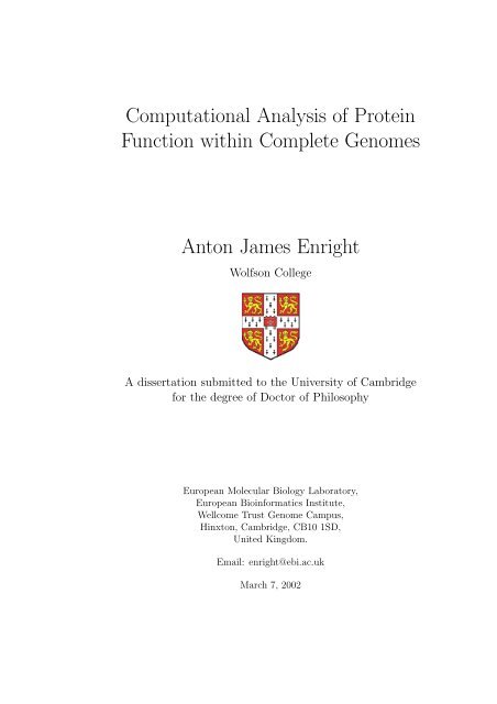 Full Text Pdf European Bioinformatics Institute