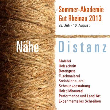 Programm 2013 - Sommerakademie Rheinau